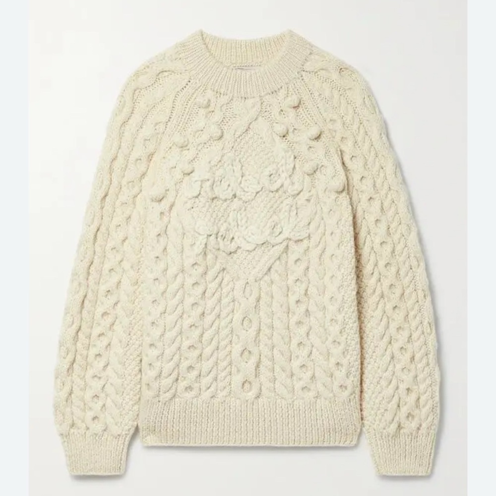 Lingua Franca Hand Knit ‘Rebel Rebel’ Sweaterer (Ivory)